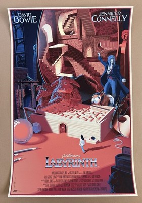 Labyrinth Regular Mondo Siebdruck von Laurent Durieux - Limited Edition of 425