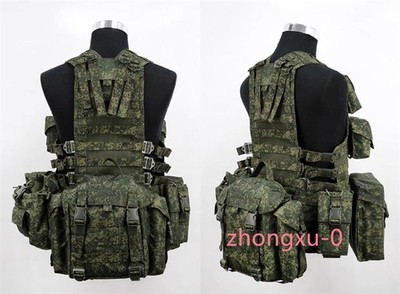6SH117 Russian Combat PKM Equipment Molle Bag EMR Green Camo