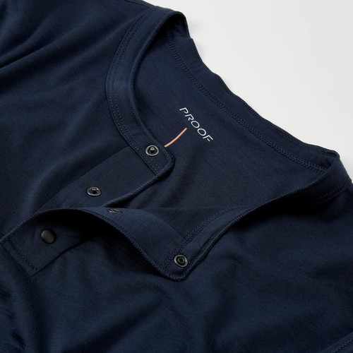 Proof Men's 72-Hour Merino Wool Short Sleeve Henley Shirt, Moisture Wicking &... - Picture 2 of 6