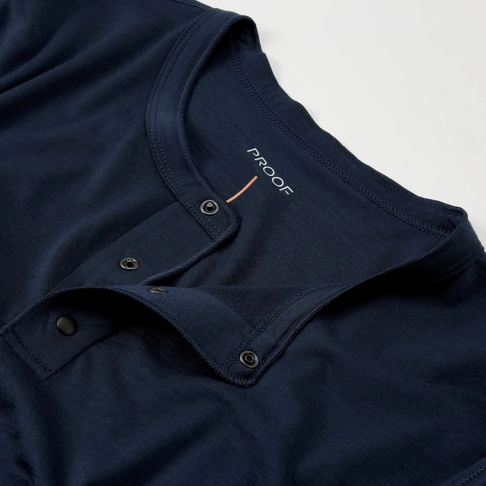 Proof Men's 72-Hour Merino Wool Short Sleeve Henley Shirt, Moisture Wicking &... - Image 2 of 4