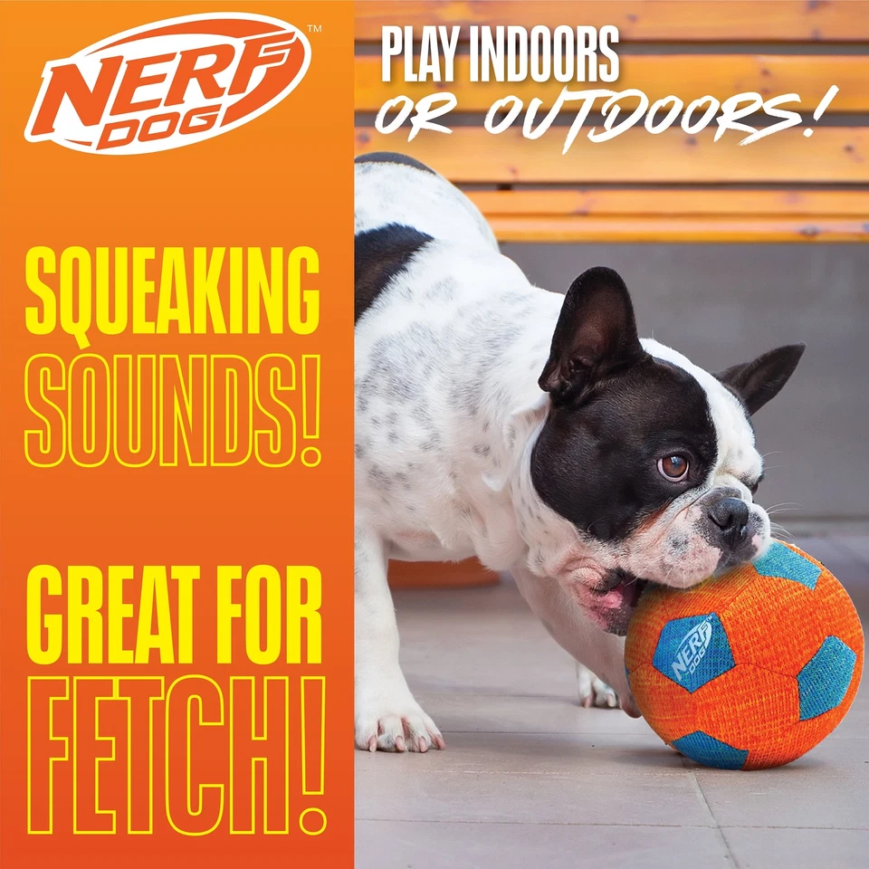 Nerf Dog X-Weave Squeak Soccer Ball for Large Dogs - Image 3 of 4