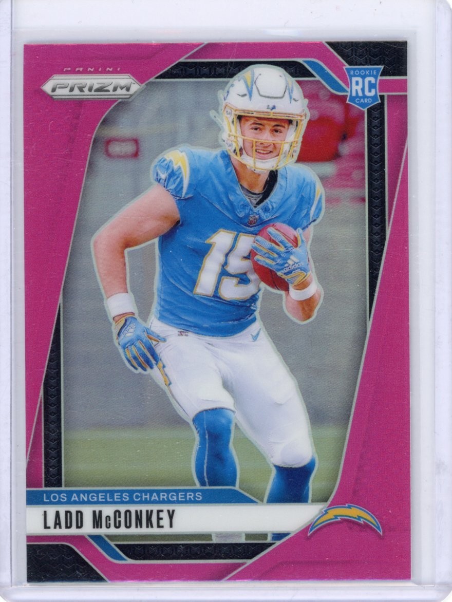 LADD MCCONKEY 2024 PANINI PRIZM PINK #365 ROOKIE CARD LOS ANGELES CHARGERS