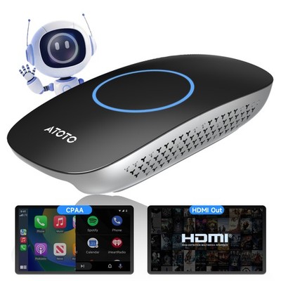 ATOTO AI BOX CarPlay Android Wireless CarPlay &Android Auto Dual-WLAN AI Voice