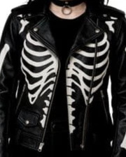 Women’s Iconic Skeleton Leather Jacket