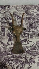 Vtg Solid Brass Boot Jack Shoe Puller, LongHorn Steer. Bull. Western 9"