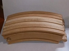 Wooden Train Track Long Curves Lot of 7 Brio Compatible Replacement Pieces