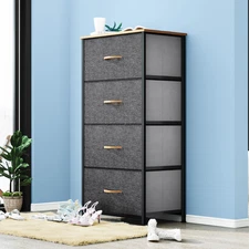 4-Drawer Fabric Dresser, Storage Organizer for Bedroom, Living Room & Nursery