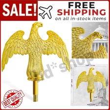 Flagpole Eagle Topper Gold Finial Ornament for 20/25/30Ft Telescopic Sectional