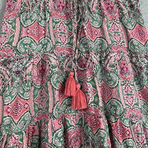 Adrift Skirt Size S Midi Maxi Pink Green Boho Resort Summer - Picture 2 of 10
