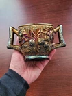 Oxblood Red Northwood Carnival Glass Acorn Burrs Pattern Spooner