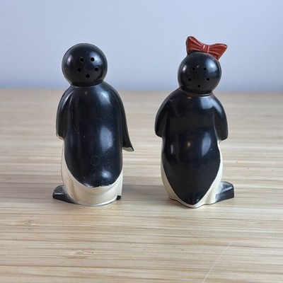 ペア！1950’ｓ KOOL クール たばこ ペンギン ビンテージ 塩＆胡椒入れ Vintage 1950's Kool Cigarettes Willie and Millie Penguin Salt and