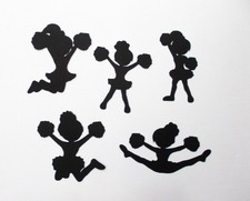 Cheerleader Silhouette style Die Cuts  Scrapbooking Cardstock
