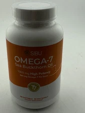 sibu Omega-7 Softgels, Premium Organic Himalayan Sea Buckthorn Oil 180 4/2027