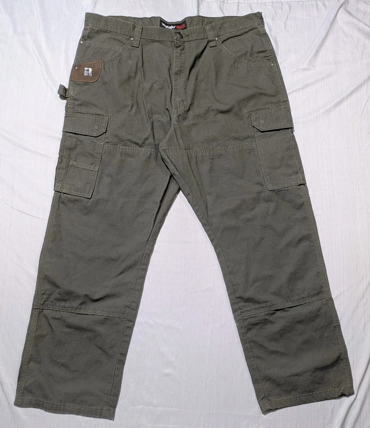 Wrangler Riggs Ranger Ripstop Cargo Pants Men's 40x30 Gray Relaxed