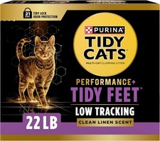 Purina Tidy Feet Clumping Low Tracking Cat Litter W/ Odor Control Unscented 22lb