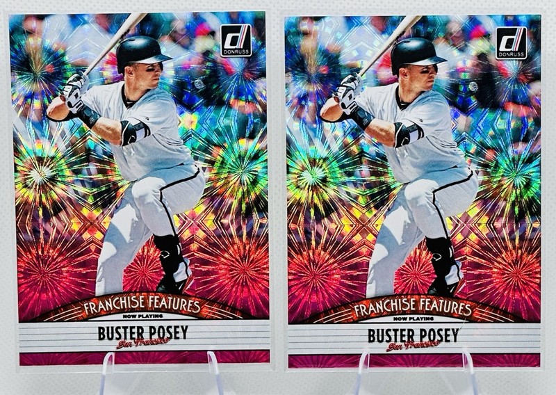 2019 Donruss Franchise Features Posey/Bart Fireworks - Giants Card Lot - 4 FF-16