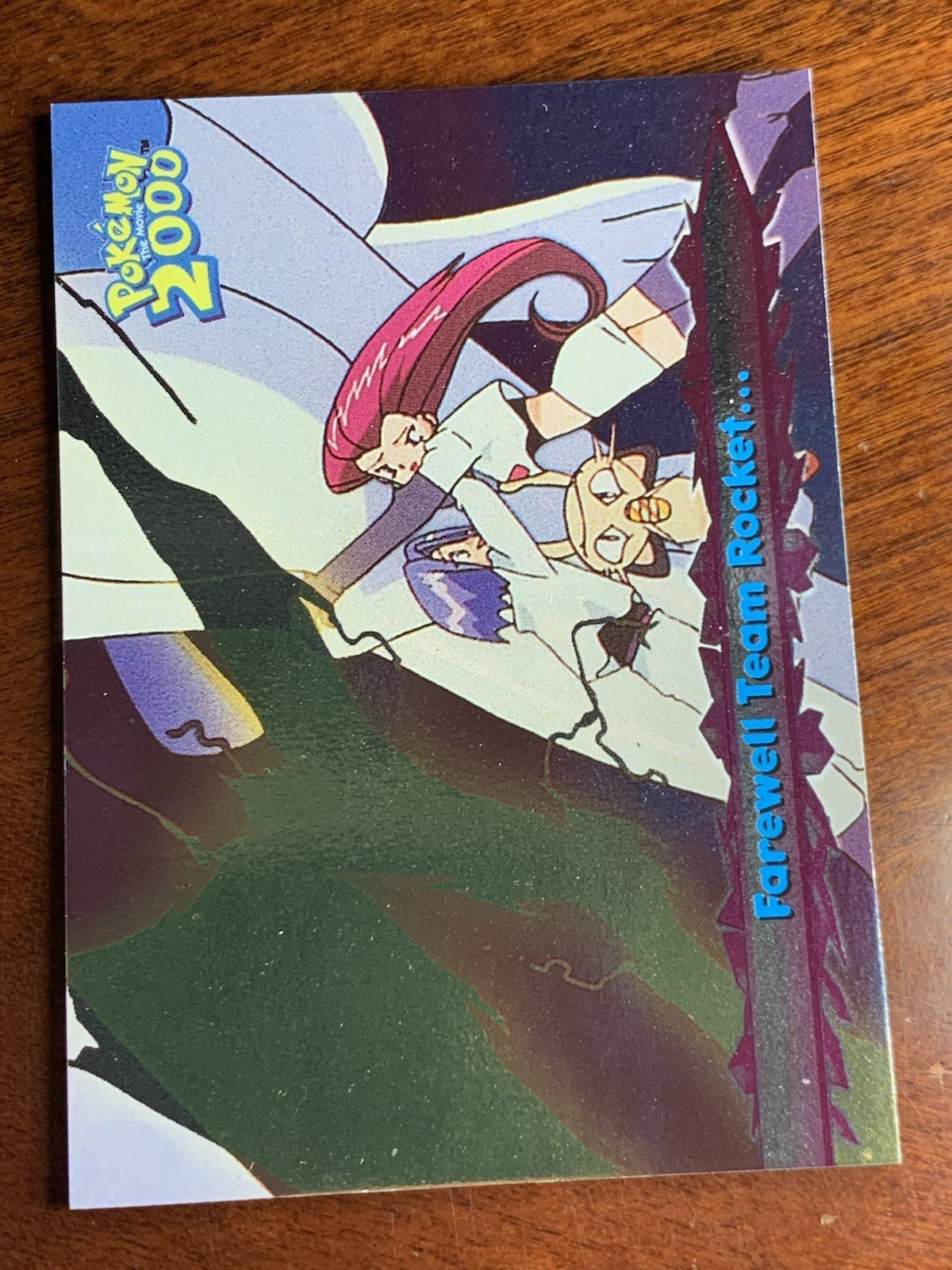 Topps Pokemon the Movie 2000 #55 Farewell Team Rocket... Silver Foil (B)