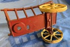 Scarce 14” HUBLEY / DENT CAST IRON HAY CART w/ Oxen On Wheels w/ Original Yokes — photo 8