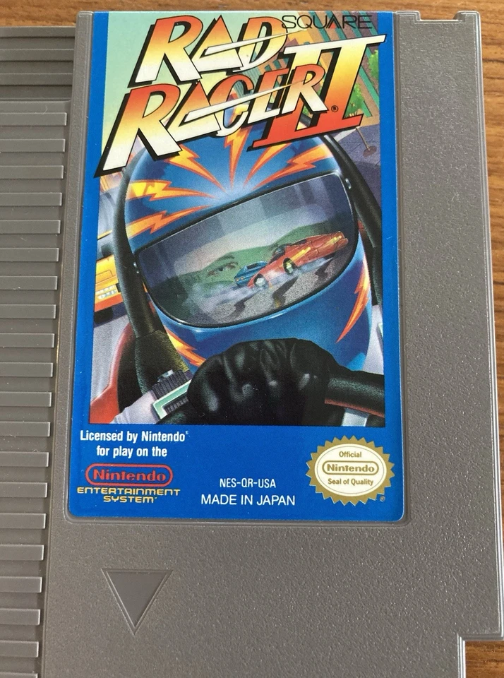 NES ~ RAD RACER 2 ~ II Nintendo Game 3 Screw NES-QR-USA Game Cart Only NTSC - Image 2 of 4