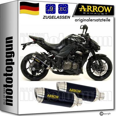 auspuff zugelassen schwarz thunder arrow fur kawasaki z1000 z-1000 2017 17