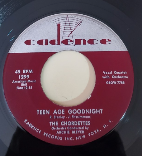 Chordettes LAY DOWN YOUR ARMS / TEEN AGE GOODNIGHT (ROCK 45) #1299 PLAYS VG++ - Picture 3 of 4