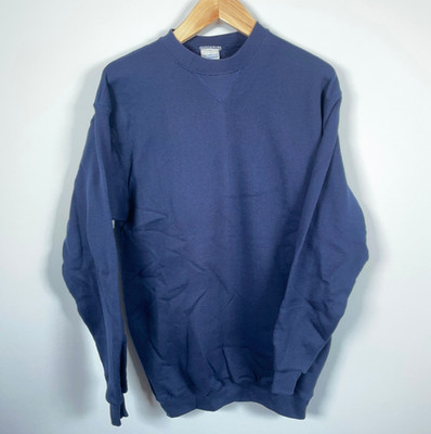 90s Discus Athletic Sun Faded Sweatshirt Men's Large Tall Dark Blue Crewneck