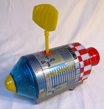 Japanese Battery Operated Tin Litho Space Toy ALPS APOLLO SPACECRAFT