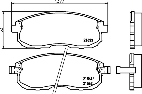 Bremsbelagsatz Scheibenbremse Hella Pagid 8DB 355 016-381 FüR R32 Infiniti 350Z-image