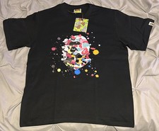 A Bathing Ape Black Graphic Logo Mens T-Shirt...