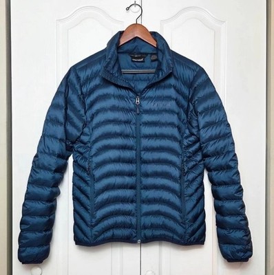 Marmot Mens Lightweight Packable Puffer Jacket 600 Down Deep Teal Blue Small