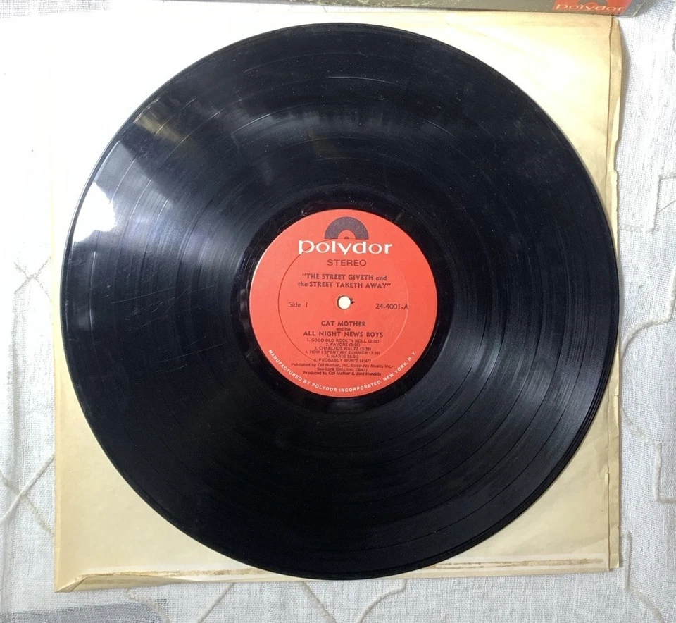 Cat Mother All Night Newsboys Street Giveth Taketh Away LP 1969 1st Press Foto 3 de 4