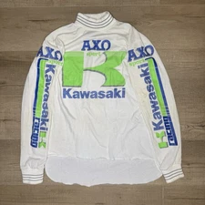 Vintage 80s Kawasaki AXO Cool Lite Ultra Lite Motocross Jersey Jeff Ward Sz M