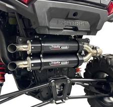 TRINITY RACING TR-4186S Dual Slip-On Mufflers - 2024 Polaris RZR 4 XP 1000