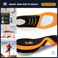Plantar Fasciitis Relief Insoles - Arch Support Gel Inserts for Men & Women, Tri