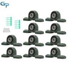 2-Bolt Self-Aligning Solid Base Qty10 UCP201-8 Pillow Block Bearing 1/2" Bore