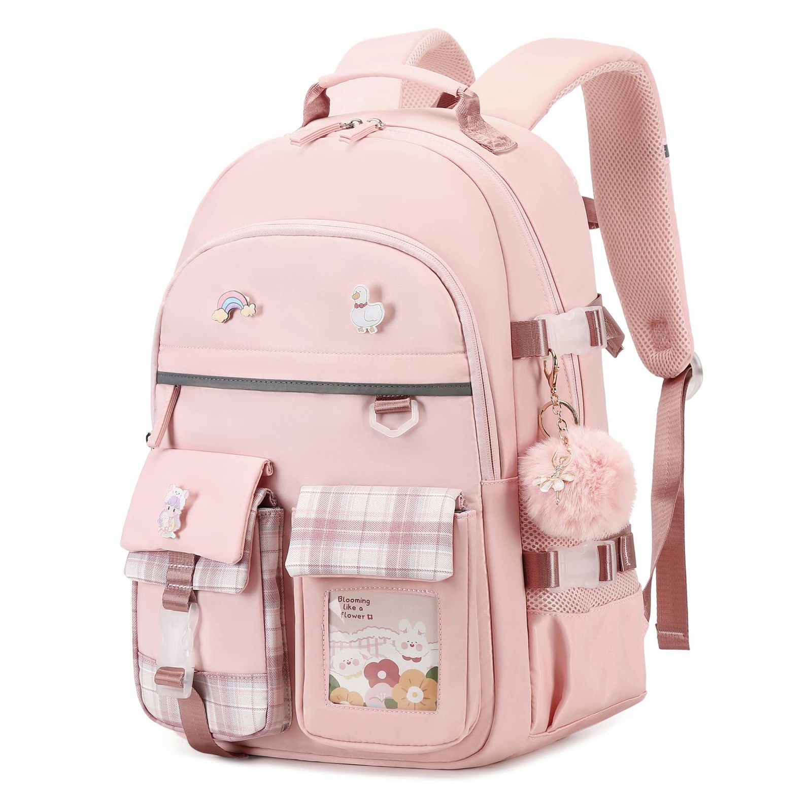 15.6 Inch Girls Backpack for School Laptop Bag Kids Kindergarten Elementary