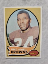 1970 Topps Mike Howell #91 NM Rookie Card Cleveland Browns. rookie card picture