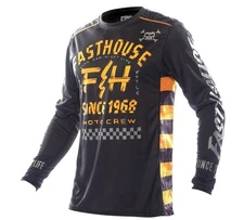 FASTHOUSE OFF-ROAD JERSEY BLACK/AMBER ADULT SIZE 2XL XXL 2758-0212