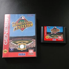 World Series Baseball (Sega Genesis, 1994) Video Game Case & Game, No Manual