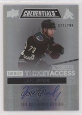 2021 Upper Deck Credentials Debut Ticket Access Autos 77/299 Jan Jenik Auto 04e2