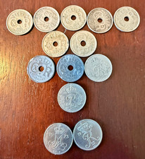 Denmark 10 Ore 5-1920 s, 2-1930 s, 3-1940 s, 1-1950 s and 2-1970 s