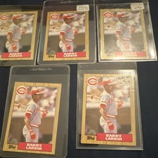 Topps 1987 Barry Larkin Rookie Card Lot (5) #648 Cincinnati Reds MLB