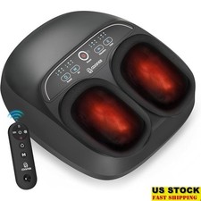 Shiatsu Foot Massager W/ Heat Remote Control Adjustable Plantar Fasciitis Relief
