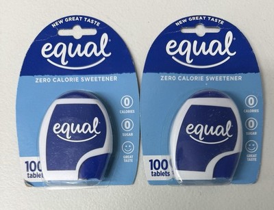 EQUAL 0 Calorie Sweetener Tablets, Aspartame and 100 Count (Pack of 2)