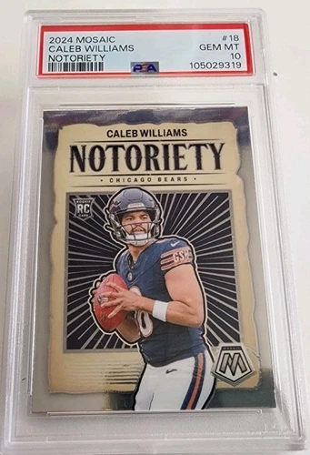2024 Panini Mosaic #18 Caleb Williams RC Notoriety Chicago Bears PSA 10