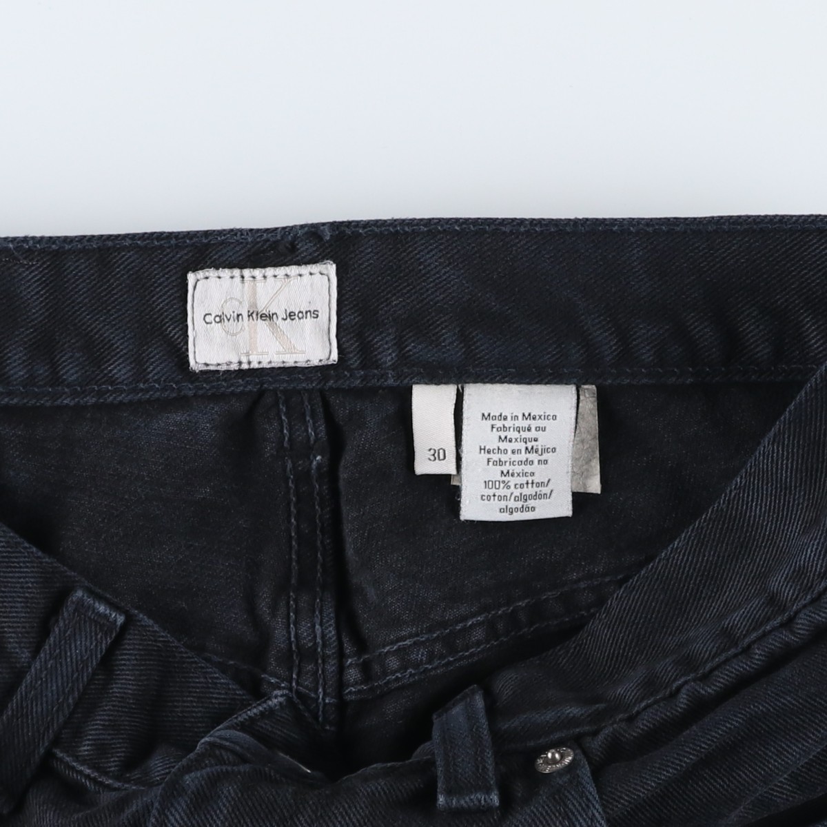Vintage 90'S-00'S Calvin Klein Jeans Men's Black Straight Denim Pants Size W30 thumbnail 4
