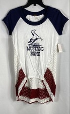 Chemise graphique femme Free People Mustang Band crochet dentelle raglan multi taille S