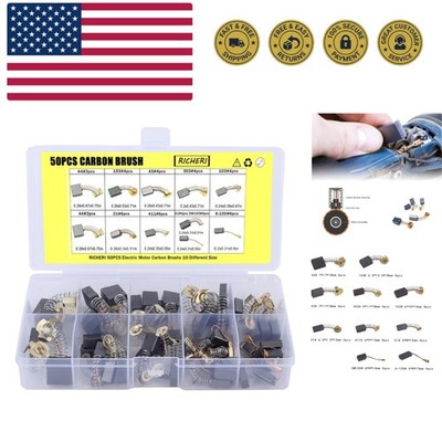 Electric Motor Carbon Brushes 10 Different Sizes for Replacement Repair Power...