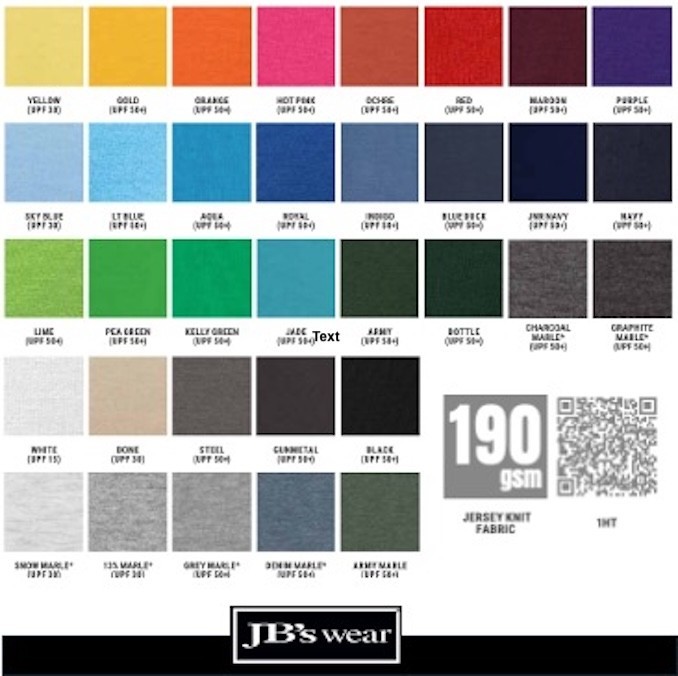 JBs WEAR - JBs TEE - CLASSIC FIT  100% COTTON  190GSM SHORT SLEEVE   - 1HT 4