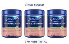 NOXZEMA ANTI-BLEMISH PADS ULTIMATE CLEAR 90 ct - LOT OF 3 NEW SEALED